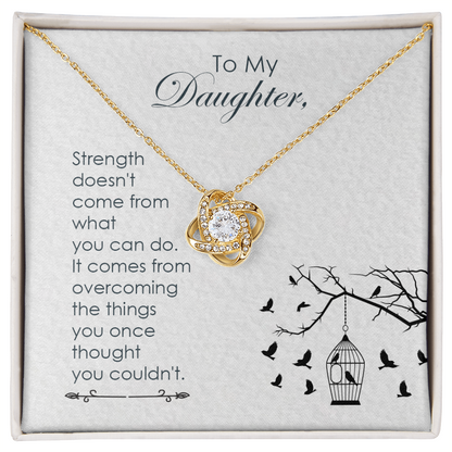 To my Daughter Customised Hearnt knot pendant Birthday Gift, Mother's Gift - Gift Junction 