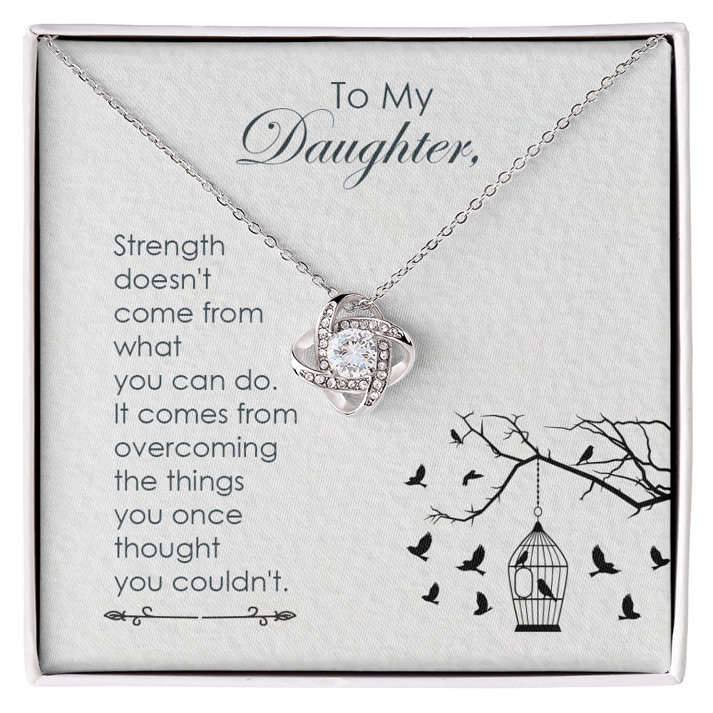 To my Daughter Customised Hearnt knot pendant Birthday Gift, Mother's Gift - Gift Junction 