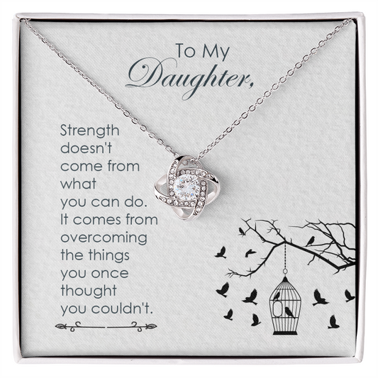To my Daughter Customised Hearnt knot pendant Birthday Gift, Mother's Gift - Gift Junction 