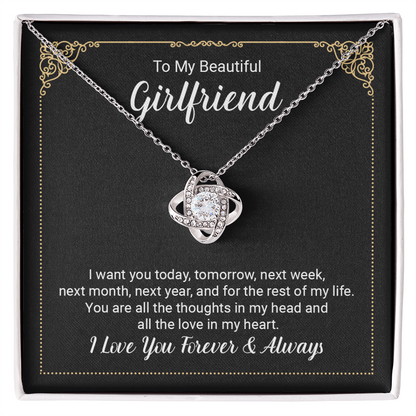Necklace Gift From Husband w Message Card & Gift box, Wife Gift For Anniversary, Valentine's Day Birthday, Romantic Gifts For Her, To My Beautiful Girlfriend - Gift Junction 