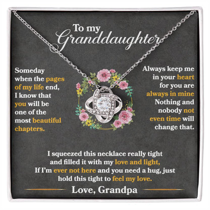 To My Granddaughter, Hold This Tight To Feel My Love -  Gift Junction