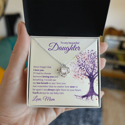 Love Knot Necklace, To my Daughter - Gift Junction 