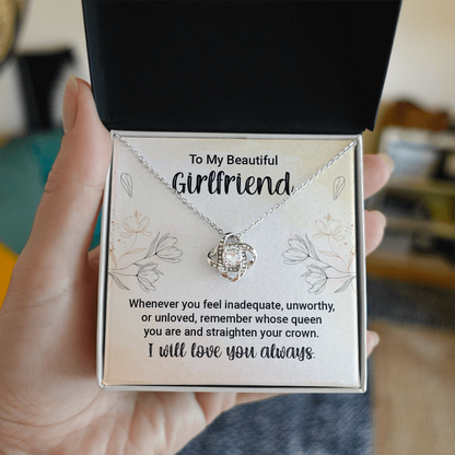 To Girlfriend Personalized Jewelry Gift For Her, Necklace With Message Card, Anniversary Gift for Wife Christmas gift - Gift Junction 