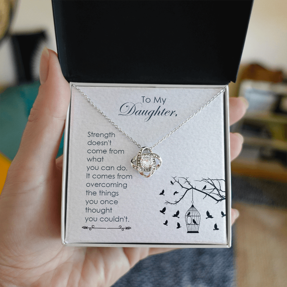 To my Daughter Customised Hearnt knot pendant Birthday Gift, Mother's Gift - Gift Junction 