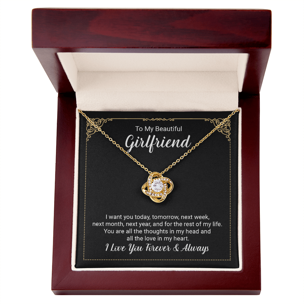 Necklace Gift From Husband w Message Card & Gift box, Wife Gift For Anniversary, Valentine's Day Birthday, Romantic Gifts For Her, To My Beautiful Girlfriend - Gift Junction 