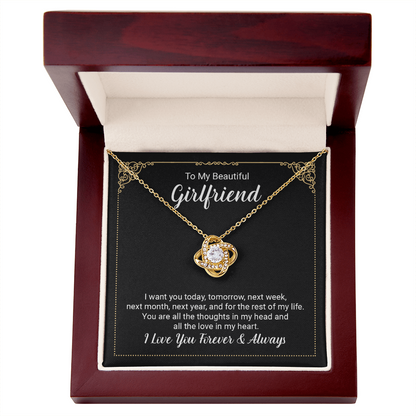 Necklace Gift From Husband w Message Card & Gift box, Wife Gift For Anniversary, Valentine's Day Birthday, Romantic Gifts For Her, To My Beautiful Girlfriend - Gift Junction 