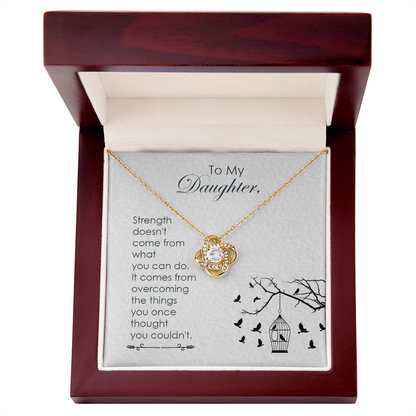 To my Daughter Customised Hearnt knot pendant Birthday Gift, Mother's Gift - Gift Junction 
