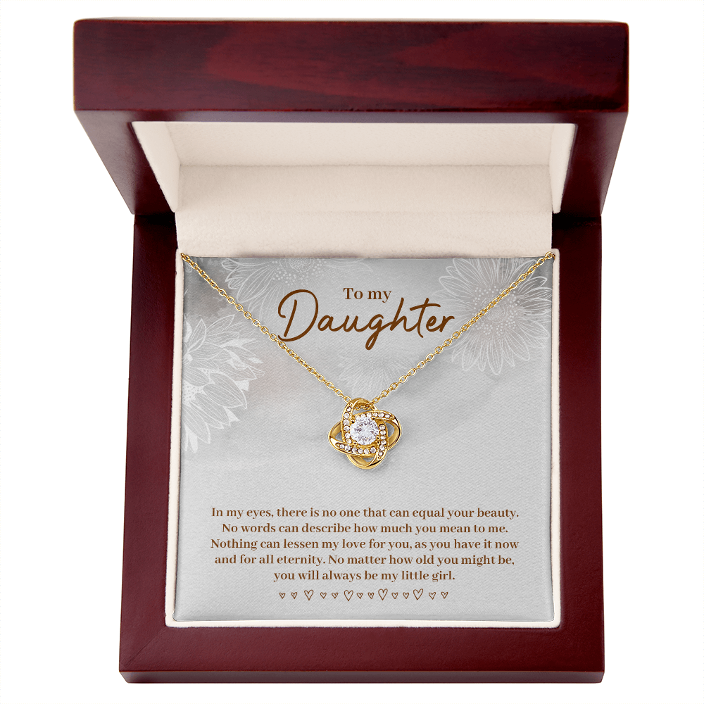 Personalized Gift to my Daughter, Heart Knot Pendant sentimental gift on Birthday, christmas, event - Gift Junction 