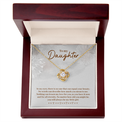 Personalized Gift to my Daughter, Heart Knot Pendant sentimental gift on Birthday, christmas, event - Gift Junction 