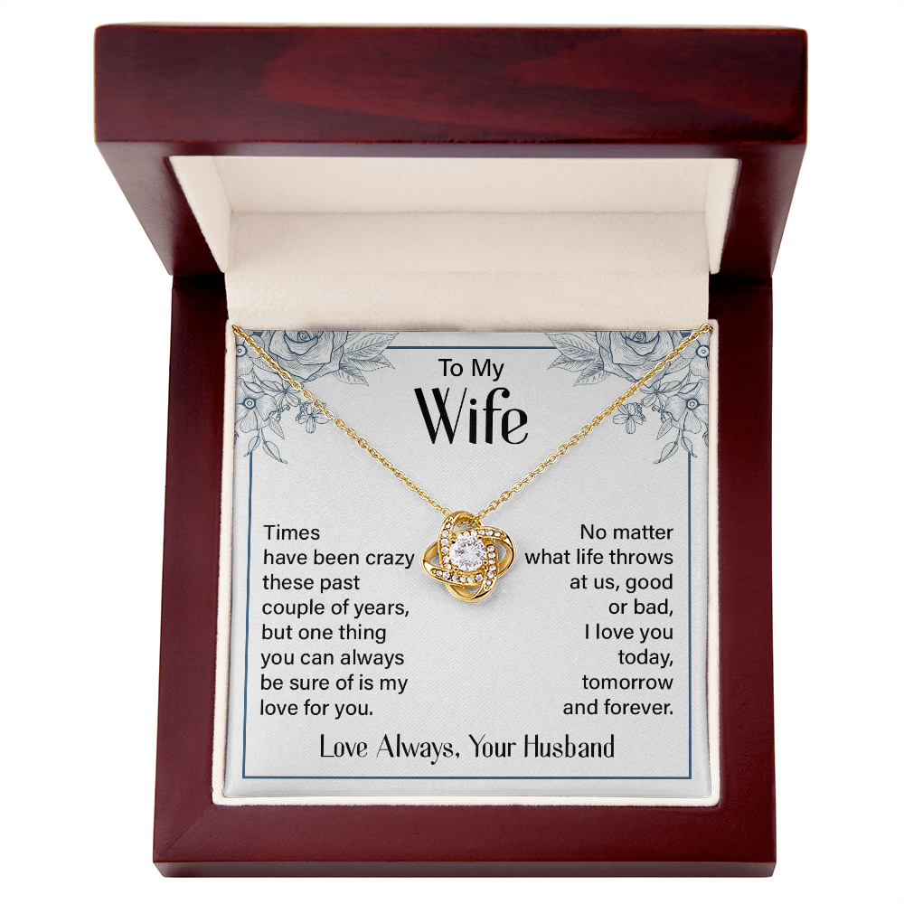 To my Wife, Personalised Gift, Heart Necklace, Any Text, Gift for Her, Birthday, Anniversary - Gift Junction 