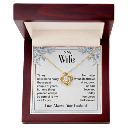 To my Wife, Personalised Gift, Heart Necklace, Any Text, Gift for Her, Birthday, Anniversary - Gift Junction 