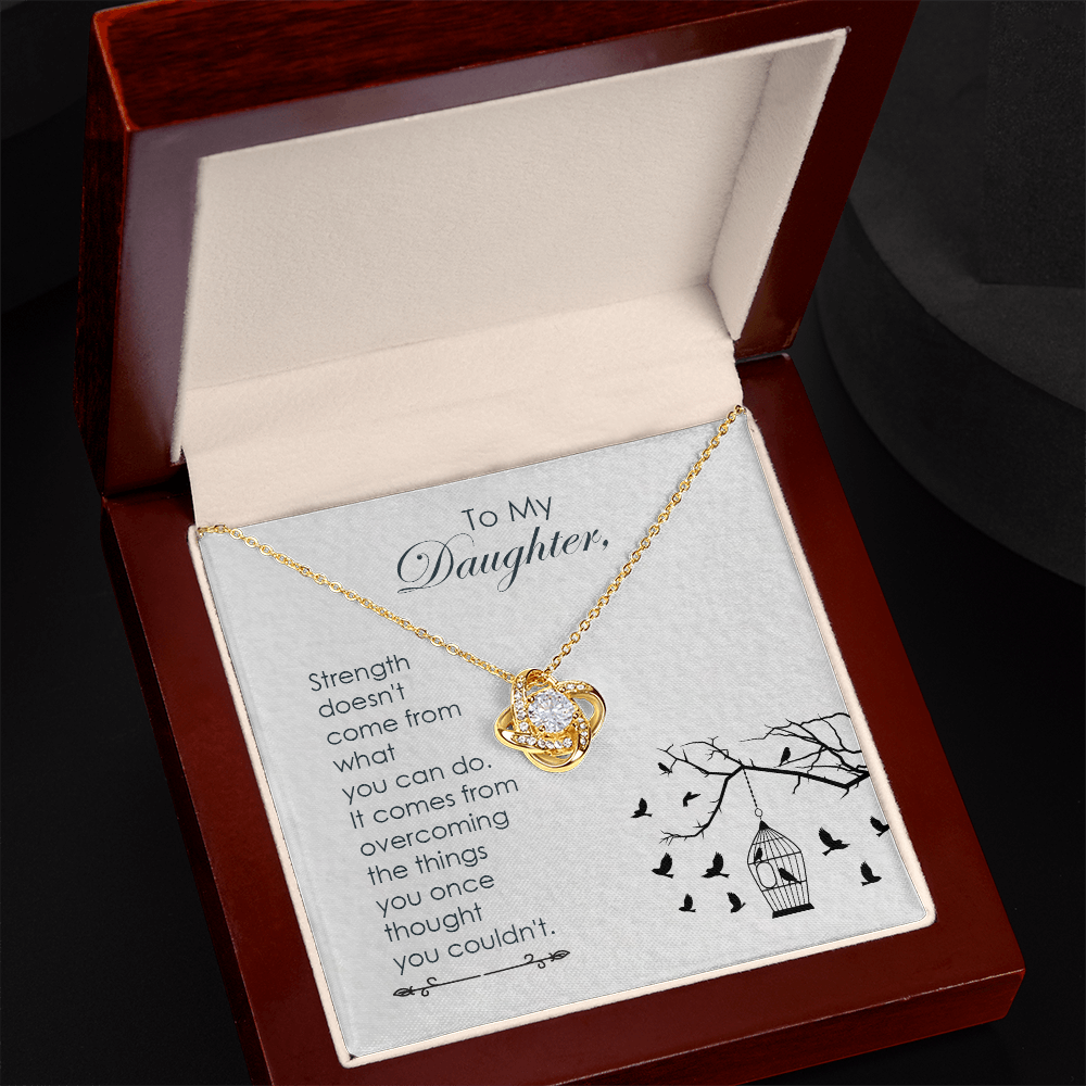 To my Daughter Customised Hearnt knot pendant Birthday Gift, Mother's Gift - Gift Junction 