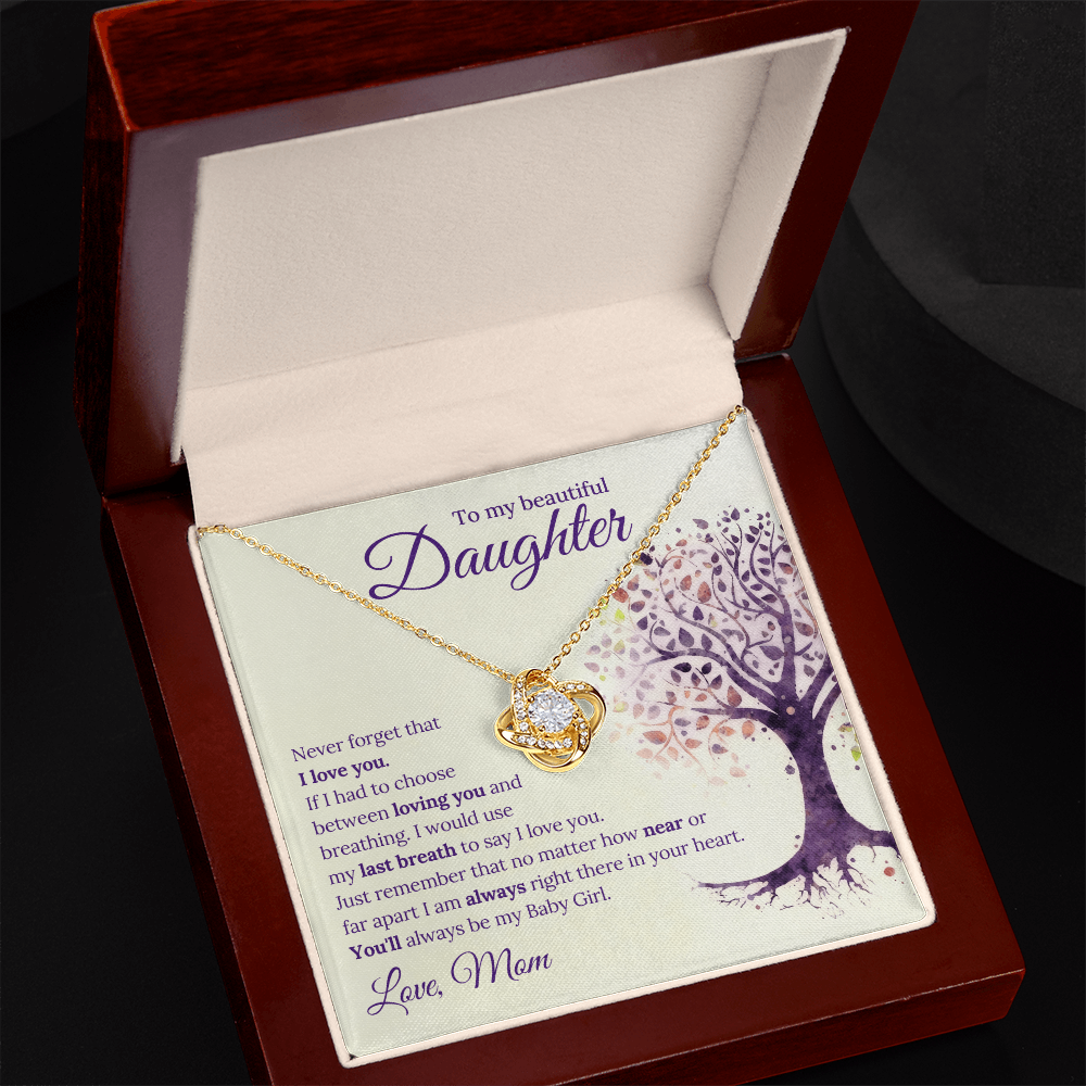 Love Knot Necklace, To my Daughter - Gift Junction 