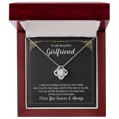 Necklace Gift From Husband w Message Card & Gift box, Wife Gift For Anniversary, Valentine's Day Birthday, Romantic Gifts For Her, To My Beautiful Girlfriend - Gift Junction 