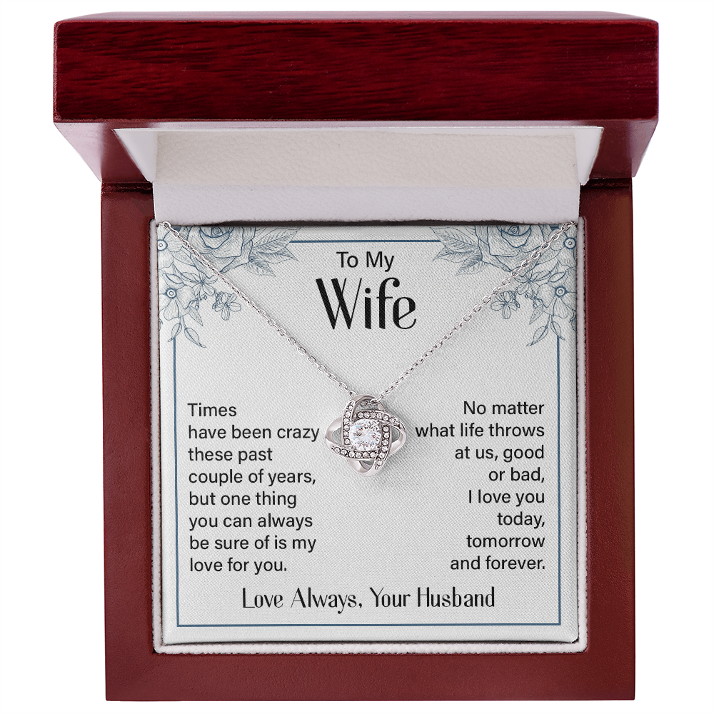 To my Wife, Personalised Gift, Heart Necklace, Any Text, Gift for Her, Birthday, Anniversary - Gift Junction 