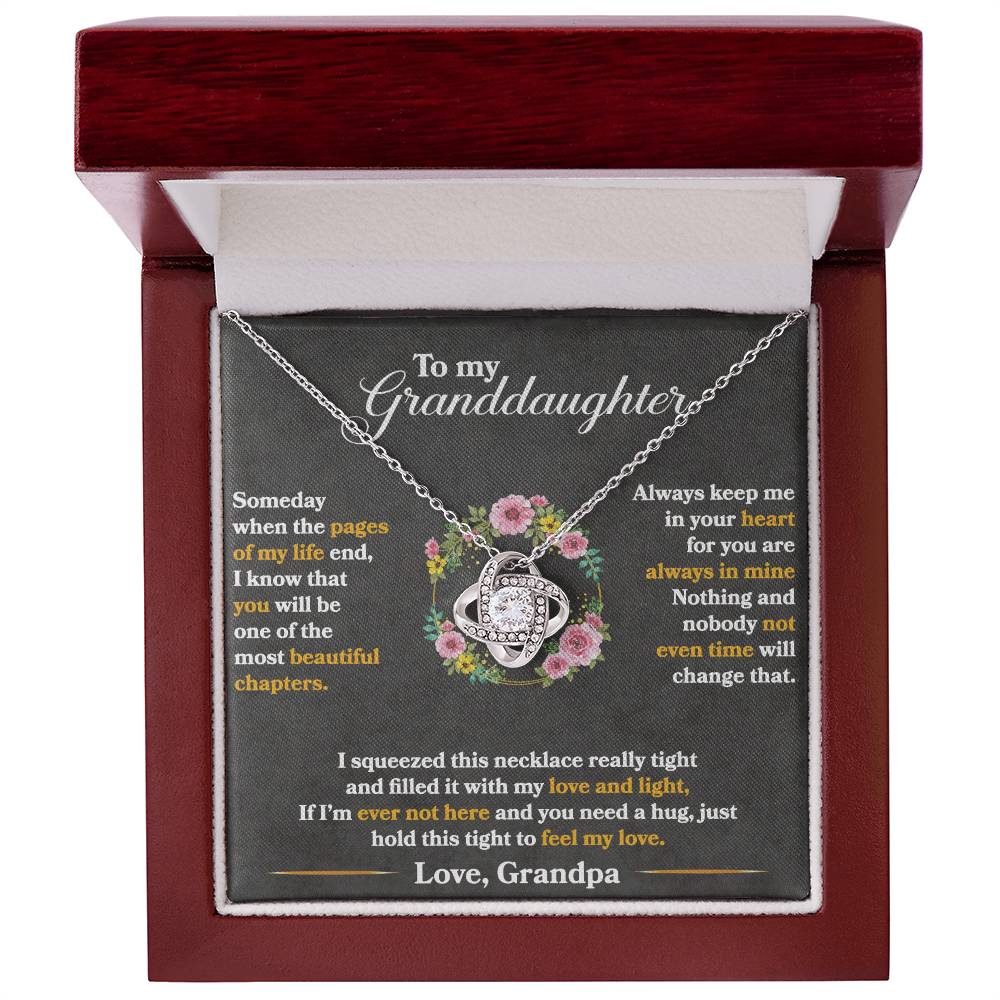 To My Granddaughter, Hold This Tight To Feel My Love -  Gift Junction