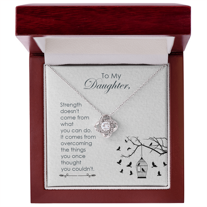 To my Daughter Customised Hearnt knot pendant Birthday Gift, Mother's Gift - Gift Junction 