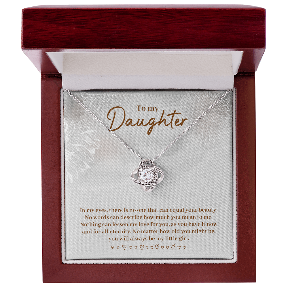 Personalized Gift to my Daughter, Heart Knot Pendant sentimental gift on Birthday, christmas, event - Gift Junction 