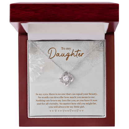 Personalized Gift to my Daughter, Heart Knot Pendant sentimental gift on Birthday, christmas, event - Gift Junction 