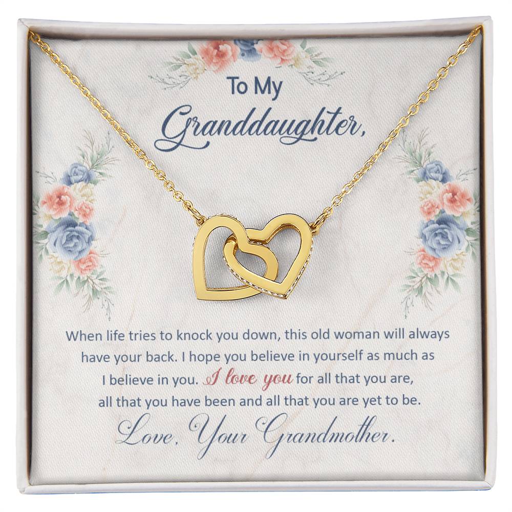 To My Granddaughter, This Old Woman Will Always Have Your Back -  Gift Junction