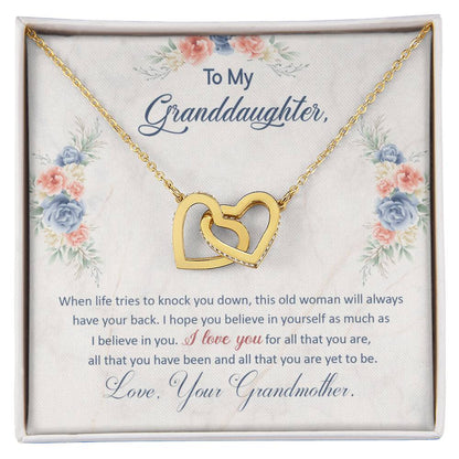 To My Granddaughter, This Old Woman Will Always Have Your Back -  Gift Junction