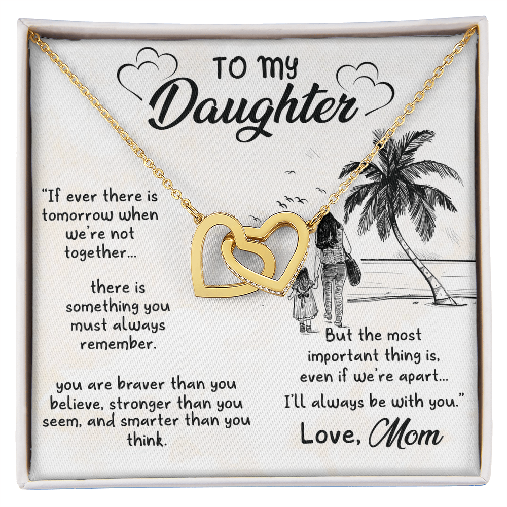 To my Daughter, Necklace gift with customised Message Card - Gift Junction 