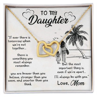 To my Daughter, Necklace gift with customised Message Card - Gift Junction 