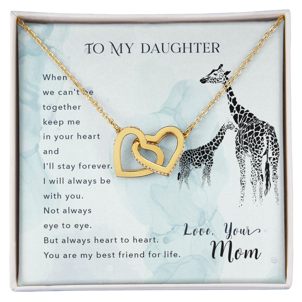Customised for my Daughter, Heart Necklace Message Card - Gift Junction 