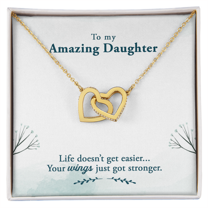 Customised Necklace gift  with message card To my Daughter, on birthday - Gift Junction 