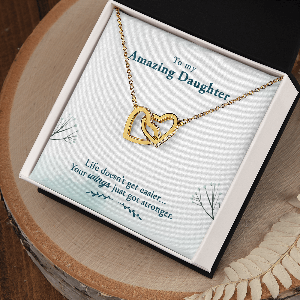 Customised Necklace gift  with message card To my Daughter, on birthday - Gift Junction 