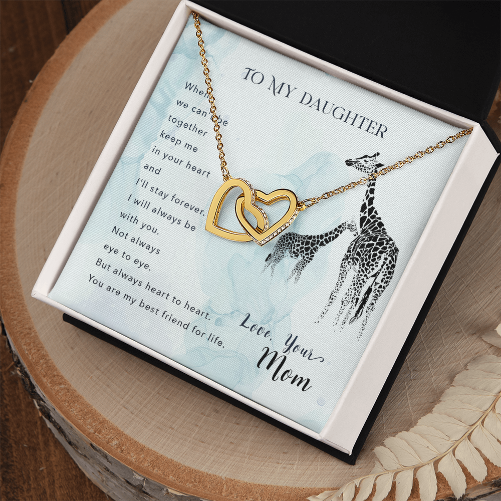 Customised for my Daughter, Heart Necklace Message Card - Gift Junction 