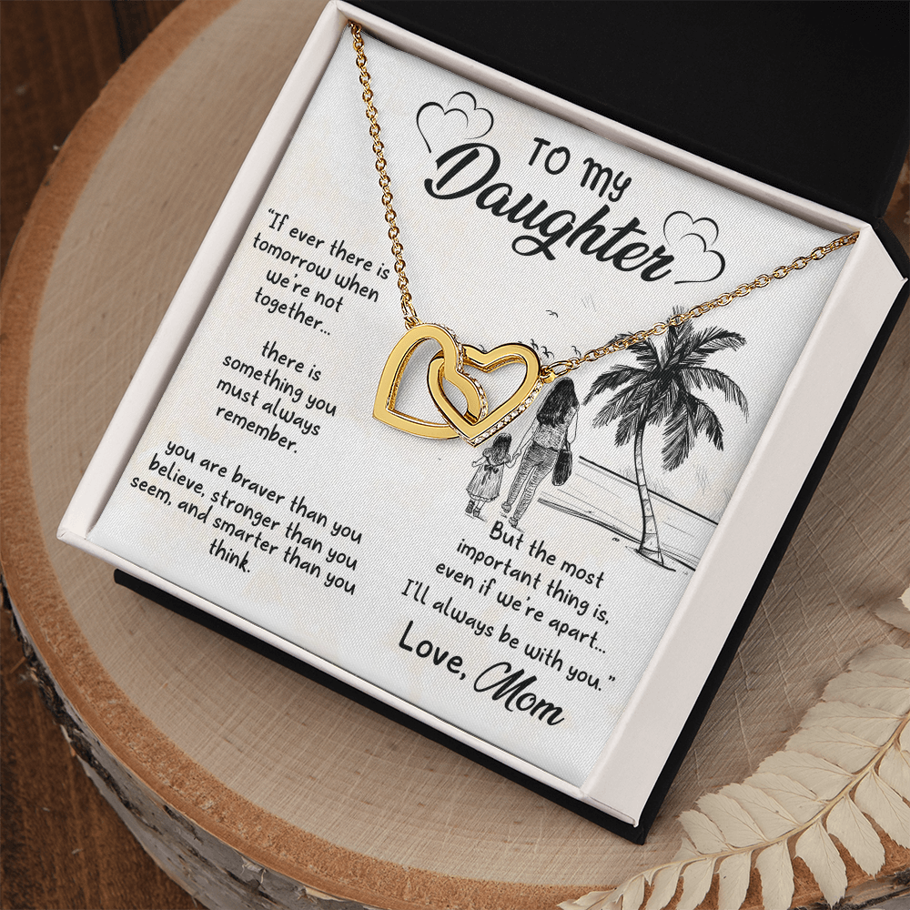 To my Daughter, Necklace gift with customised Message Card - Gift Junction 