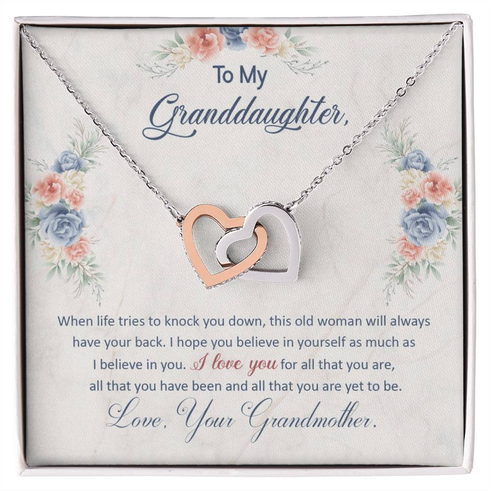 To My Granddaughter, This Old Woman Will Always Have Your Back -  Gift Junction