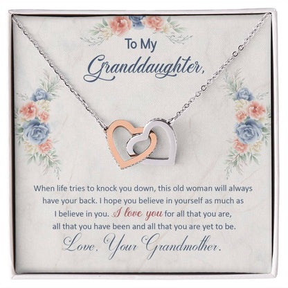To My Granddaughter, This Old Woman Will Always Have Your Back -  Gift Junction