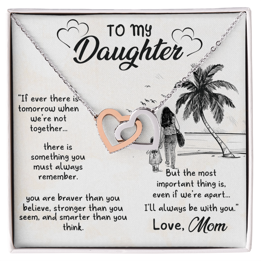 To my Daughter, Necklace gift with customised Message Card - Gift Junction 