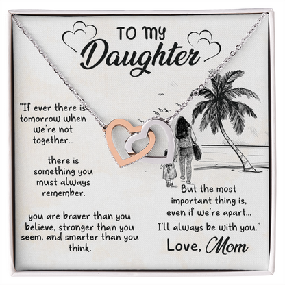 To my Daughter, Necklace gift with customised Message Card - Gift Junction 