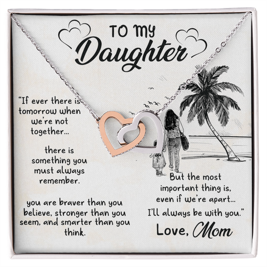 To my Daughter, Necklace gift with customised Message Card - Gift Junction 