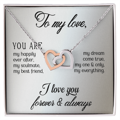 Customised gift card Necklace Gift To my Wife, perfect for Valentine's Day - Gift Junction 