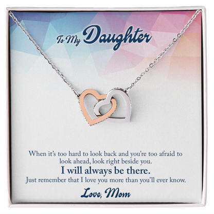 To my Daughter, Heart Necklace with Messagr Card - Gift Junction 