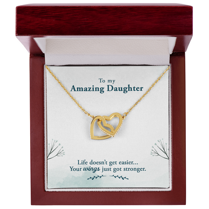 Customised Necklace gift  with message card To my Daughter, on birthday - Gift Junction 
