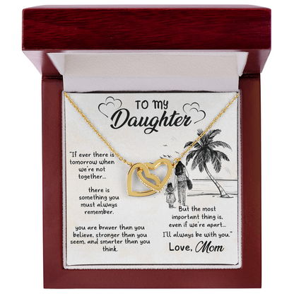 To my Daughter, Necklace gift with customised Message Card - Gift Junction 