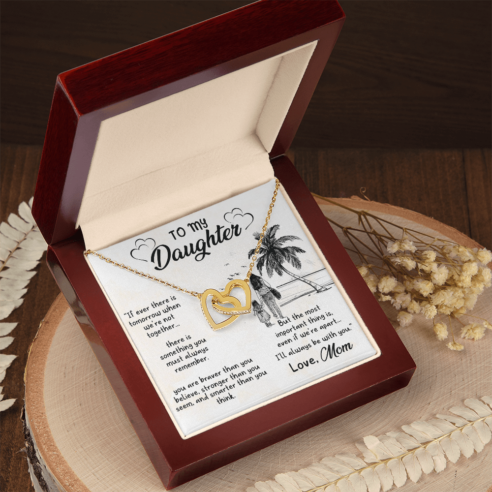 To my Daughter, Necklace gift with customised Message Card - Gift Junction 