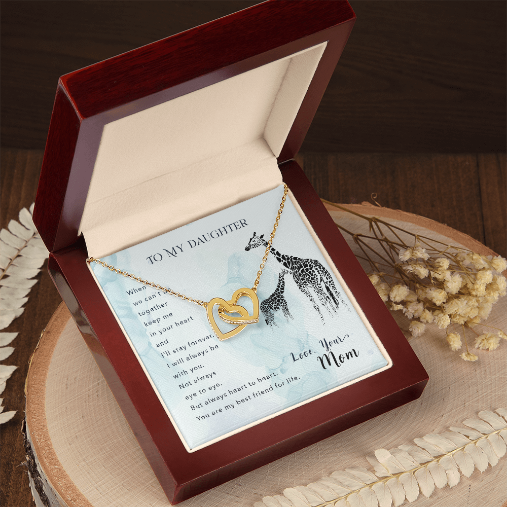 Customised for my Daughter, Heart Necklace Message Card - Gift Junction 