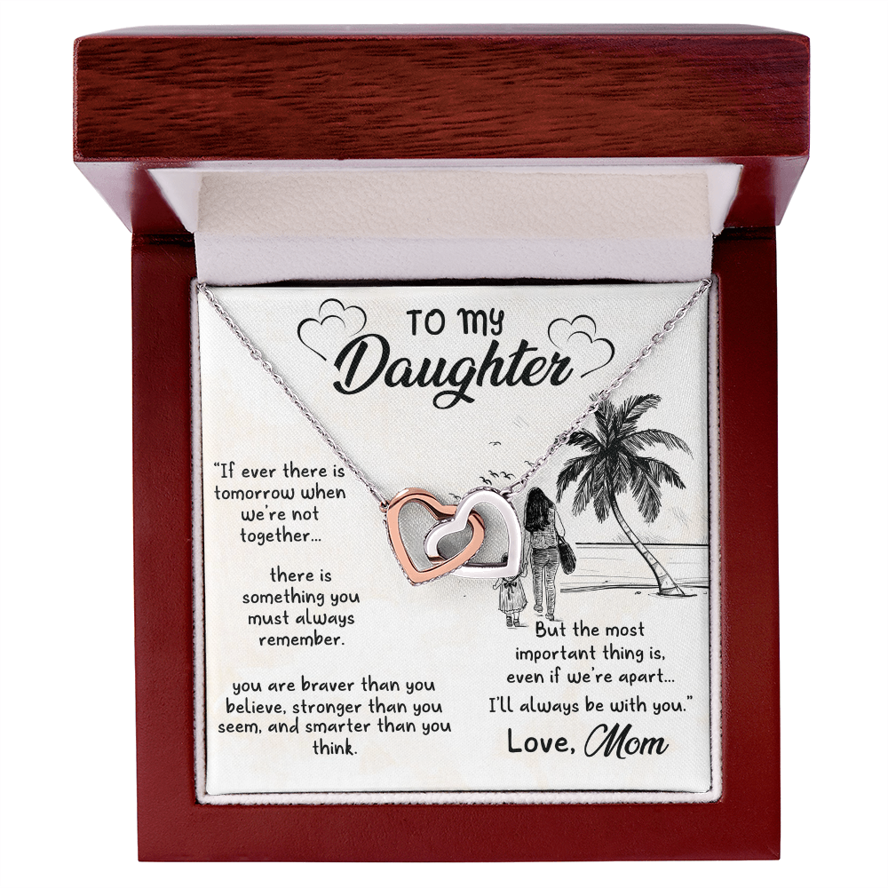 To my Daughter, Necklace gift with customised Message Card - Gift Junction 