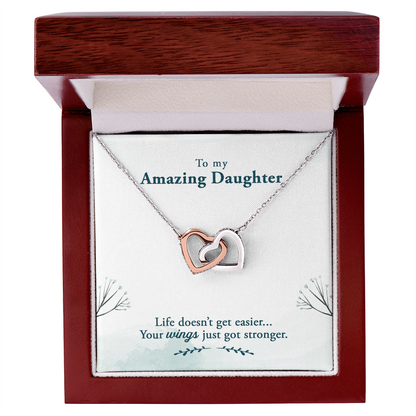 Customised Necklace gift  with message card To my Daughter, on birthday - Gift Junction 