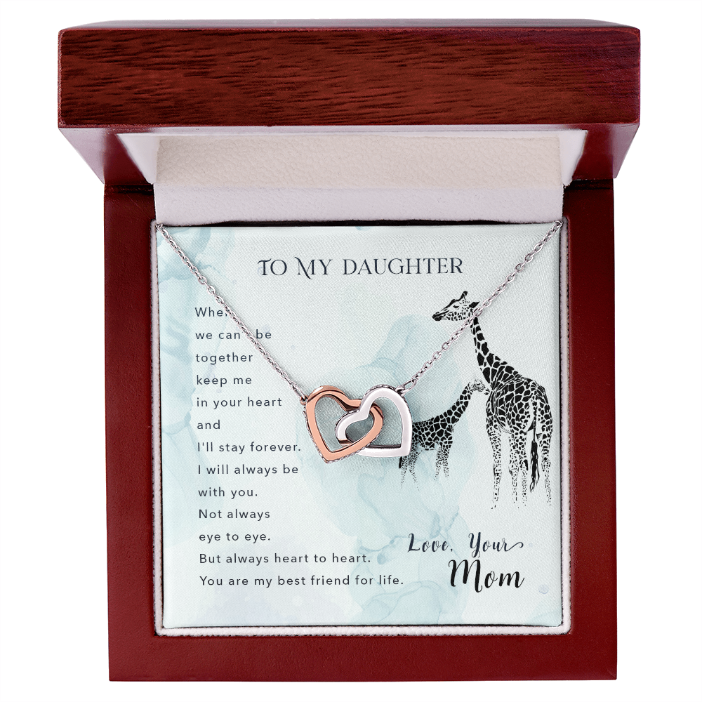 Customised for my Daughter, Heart Necklace Message Card - Gift Junction 