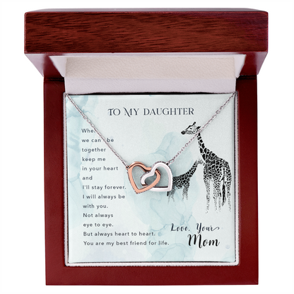 Customised for my Daughter, Heart Necklace Message Card - Gift Junction 