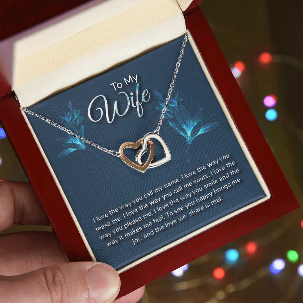Romantic Love message With Necklace to My Wife - Gift Junction 