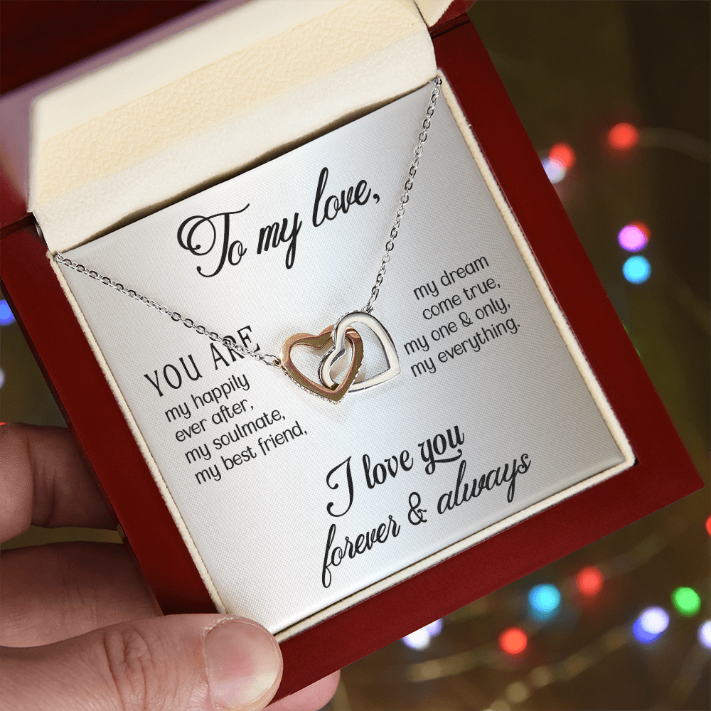 Customised gift card Necklace Gift To my Wife, perfect for Valentine's Day - Gift Junction 