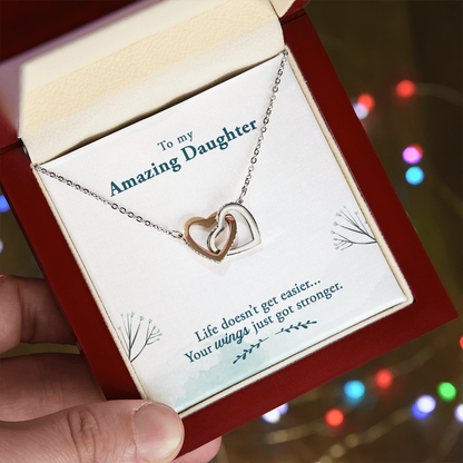 Customised Necklace gift  with message card To my Daughter, on birthday - Gift Junction 